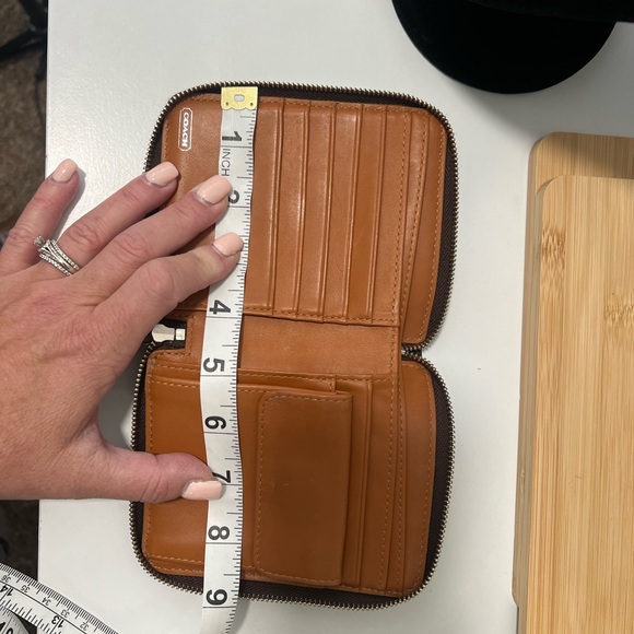 Coach Brown Pebbled Leather Wallet - Picture 14 of 14